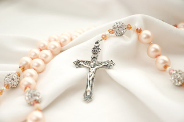 Peach Pearl Rosary