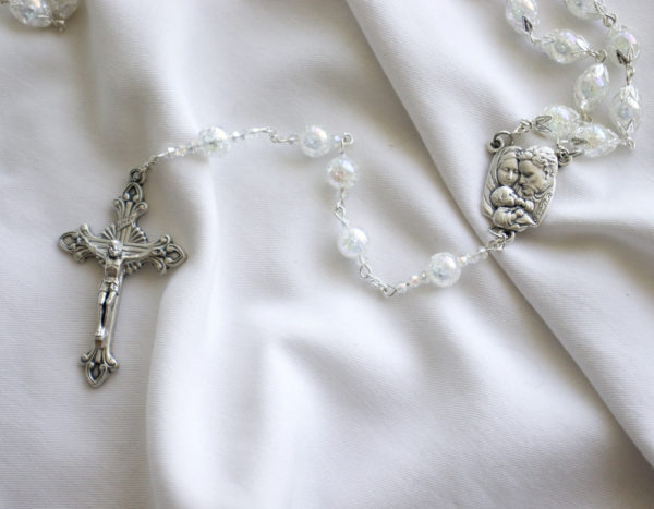 White Quartz Chain Rosary - Image 3