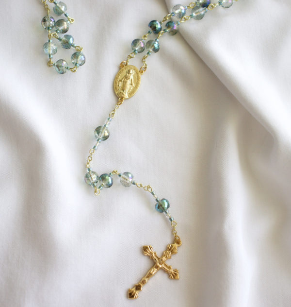 Blue Green Chain Rosary