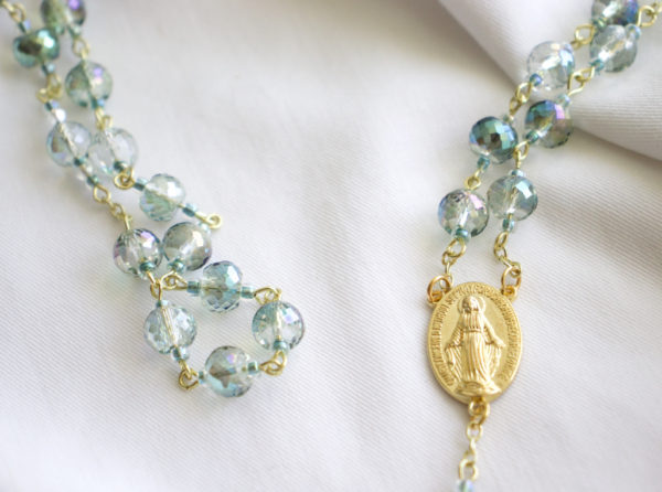 Blue Green Chain Rosary - Image 2