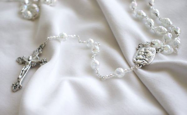 White Quartz Chain Rosary - Image 2