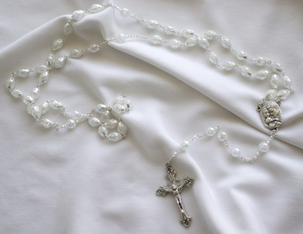 White Quartz Chain Rosary - Image 4