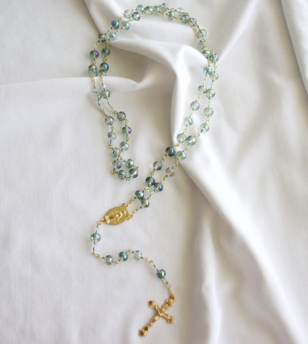 Blue Green Chain Rosary - Image 5