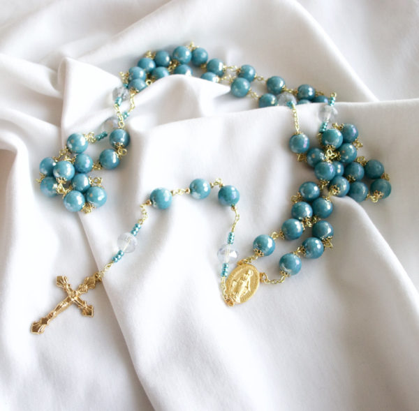 Turquoise Bead Chain Rosary