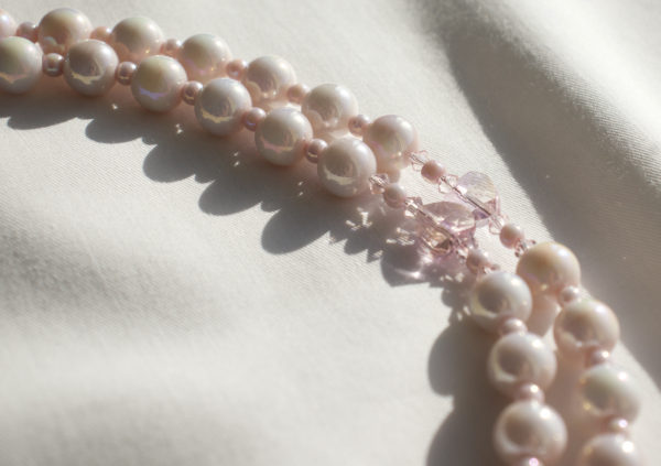 Pink Pearl Wire Rosary - Image 3