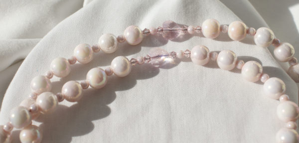 Pink Pearl Wire Rosary - Image 5