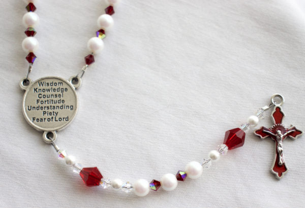 Pearl Confirmation Rosary - Image 9