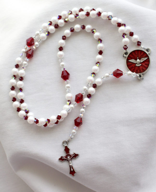 Pearl Confirmation Rosary - Image 4