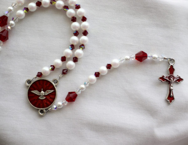 Pearl Confirmation Rosary - Image 2
