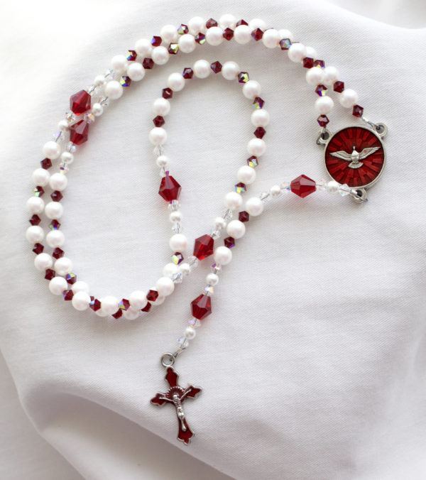 Pearl Confirmation Rosary - Image 5