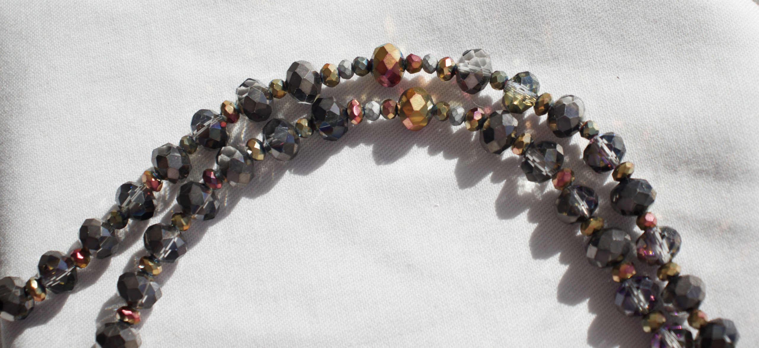 Brown Glass Bead Wire Rosary - Image 7