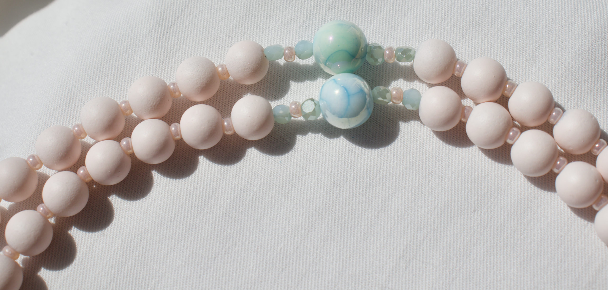 Matte Pink Bead Wire Rosary - Image 6