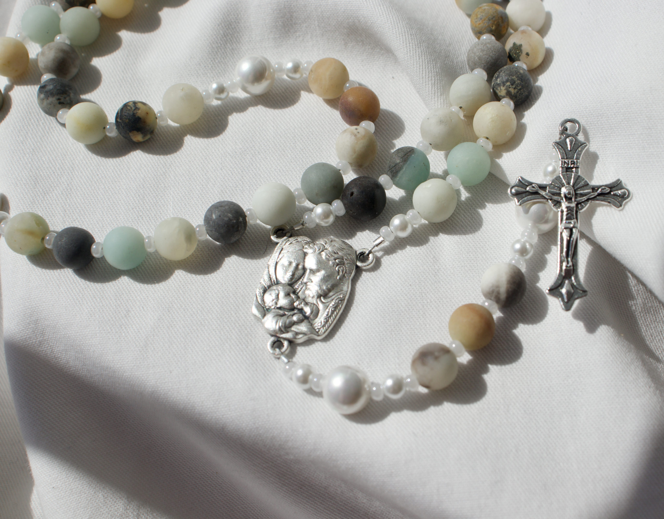 Multicolor Bead Wire Rosary - Image 3
