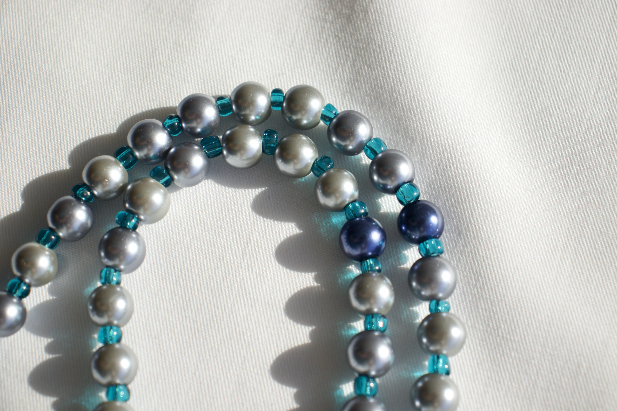 Gray Pearl Wire Rosary - Image 12