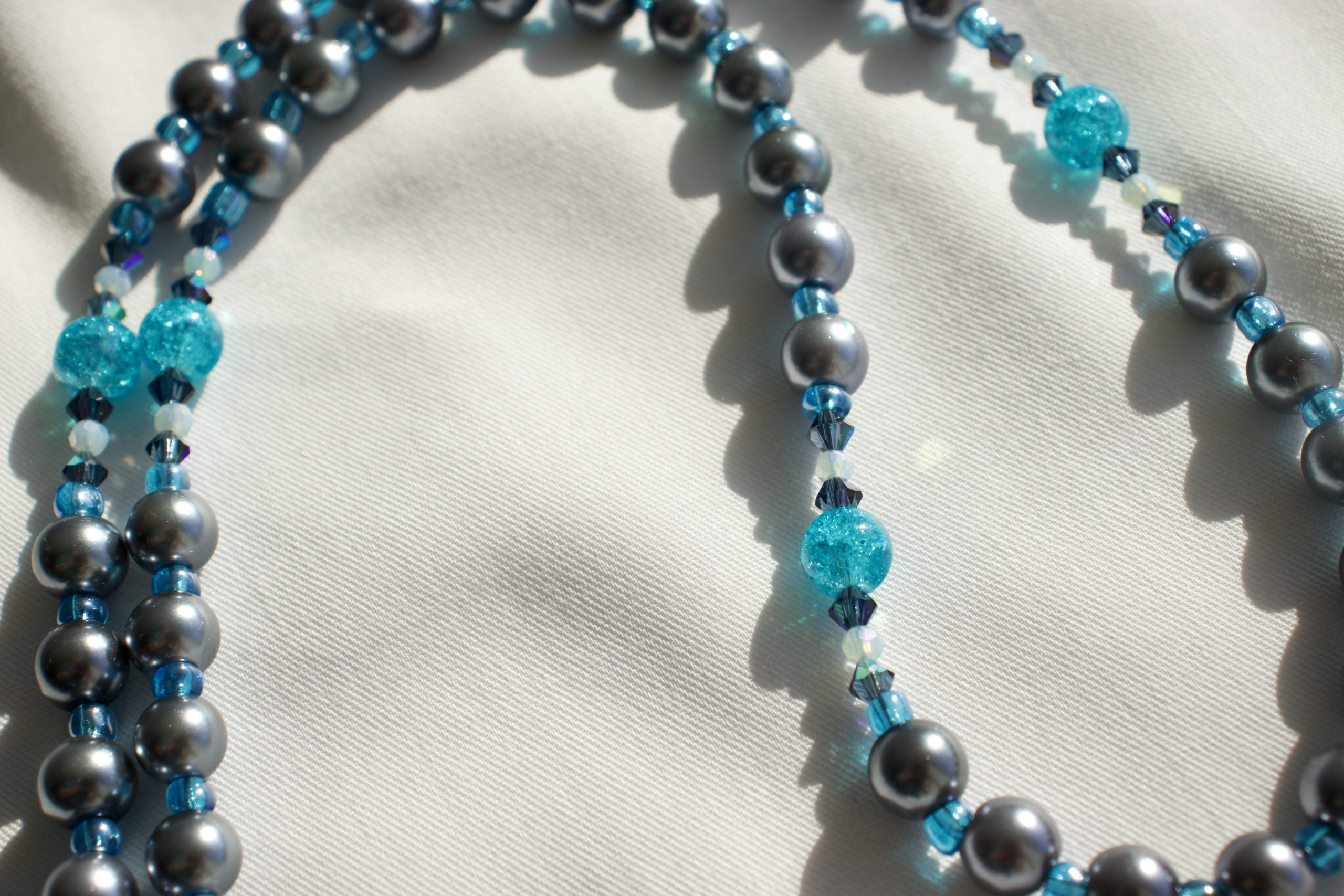 Gray Pearl Bead Rosary - Image 11