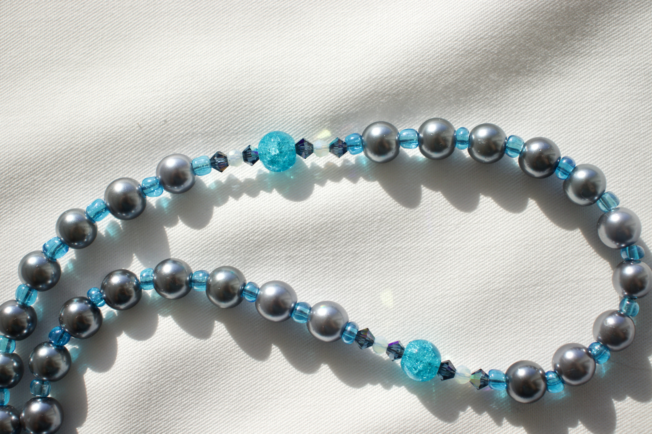 Gray Pearl Bead Rosary - Image 12