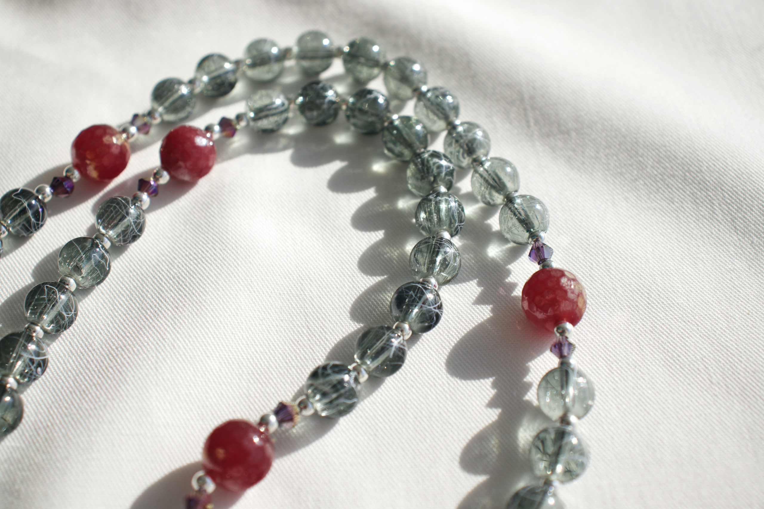Clear glass bead wire rosary - Image 6