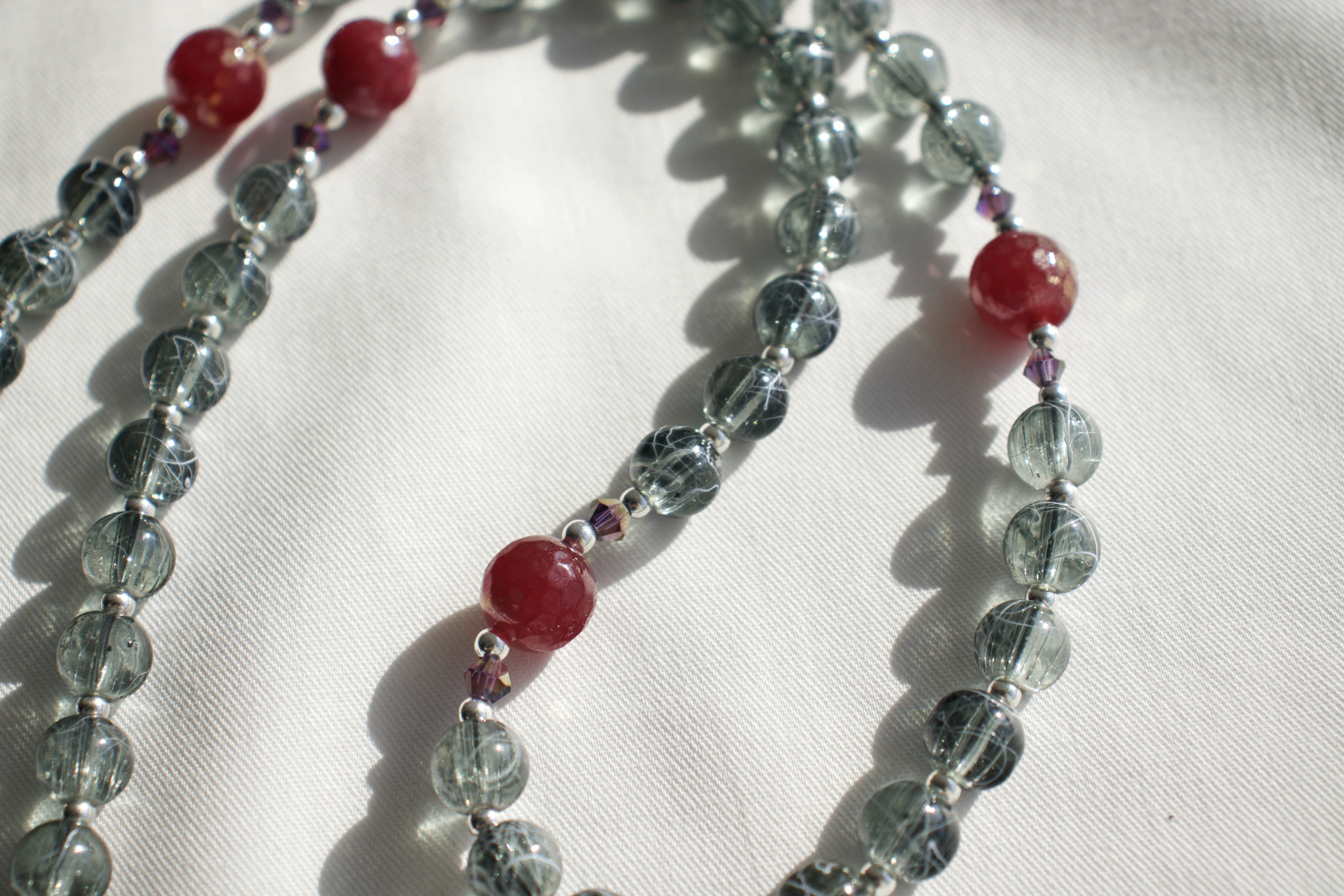 Clear glass bead wire rosary - Image 8