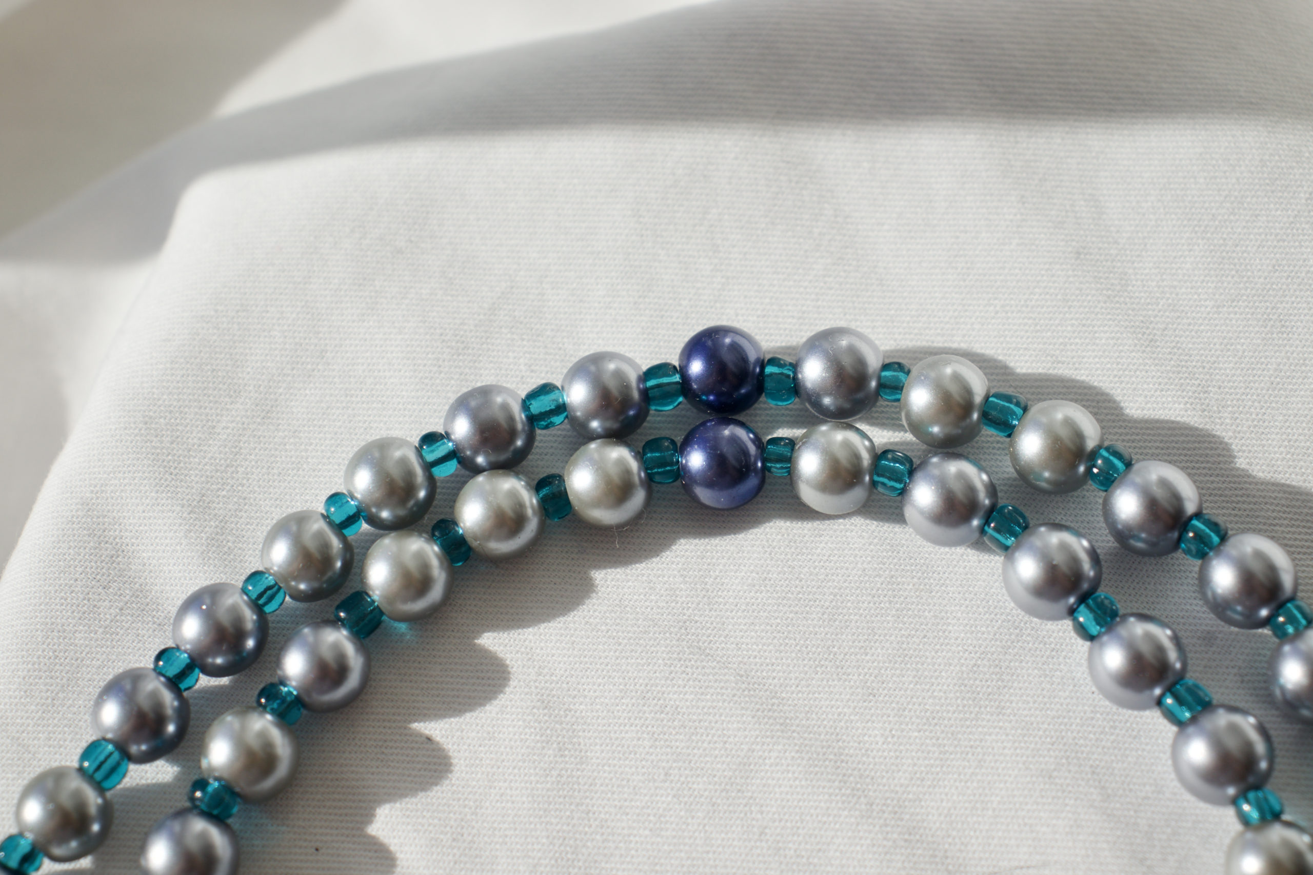 Gray Pearl Wire Rosary - Image 4