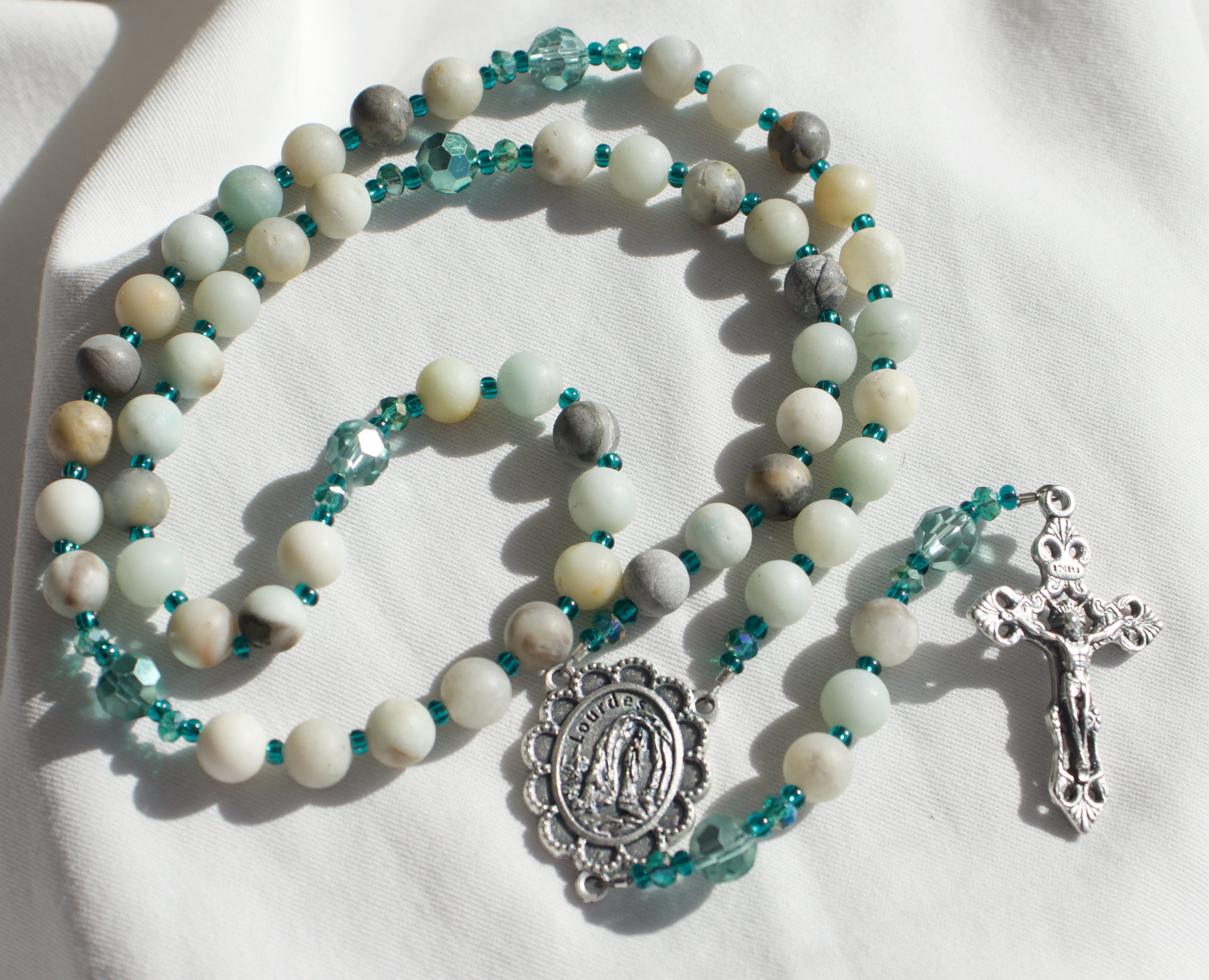 Multicolor Matte Bead Wire Rosary - Image 6