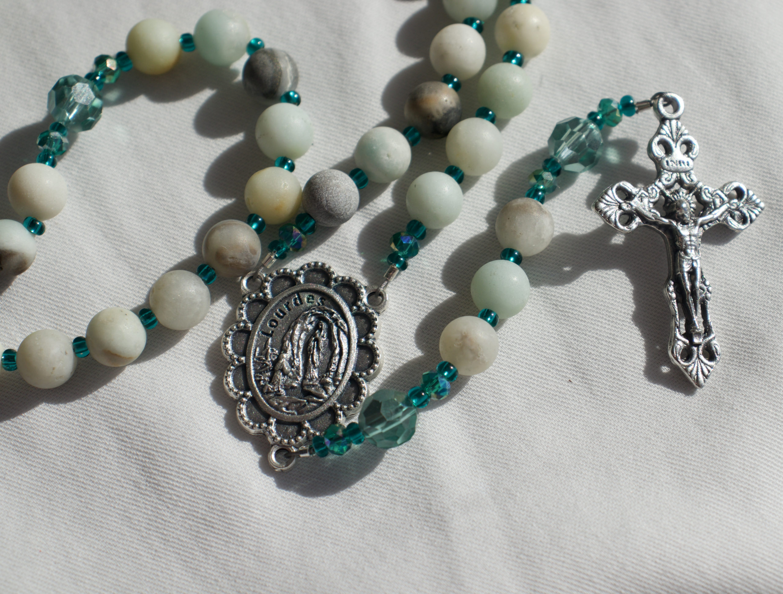 Multicolor Matte Bead Wire Rosary