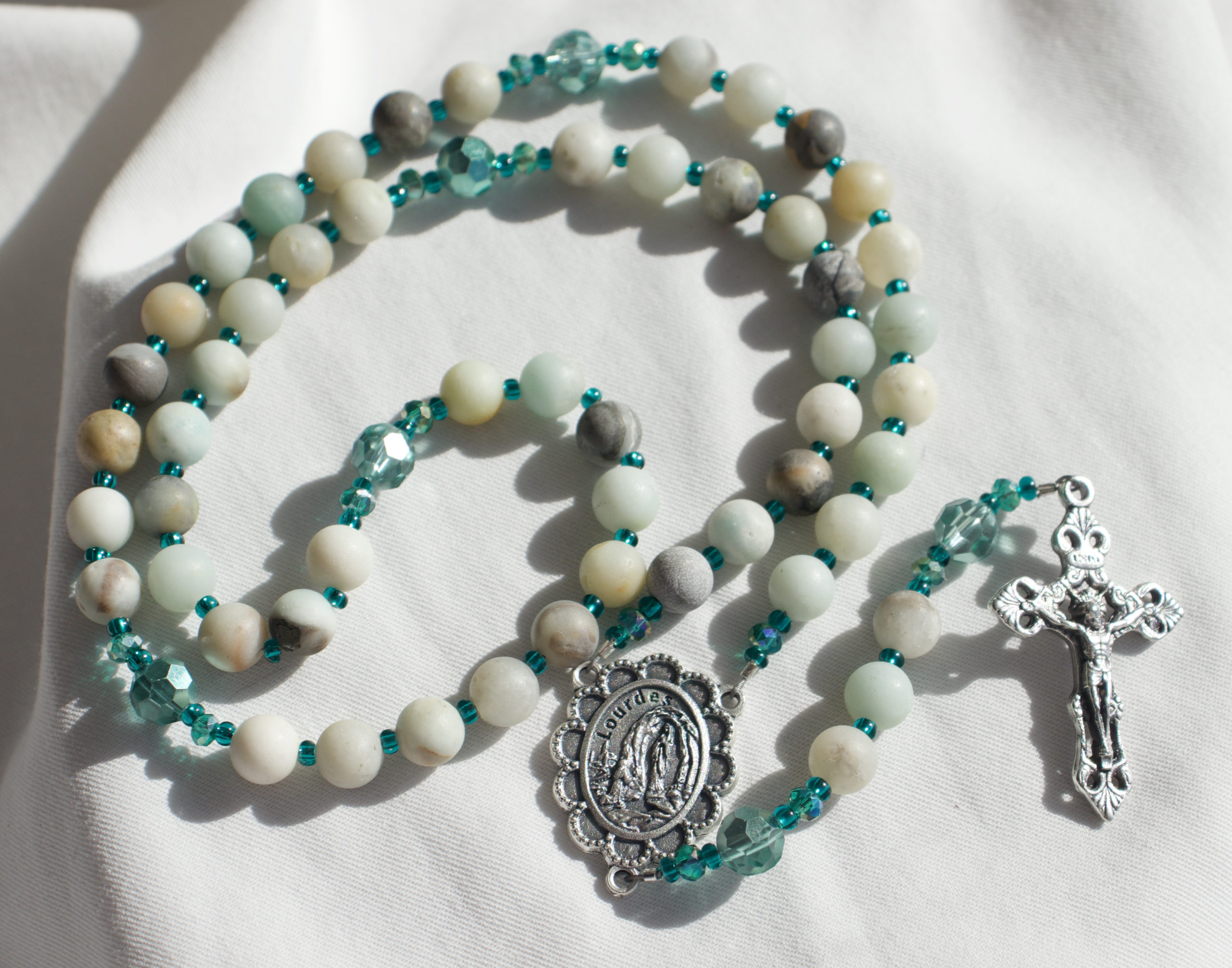 Multicolor Matte Bead Wire Rosary - Image 5