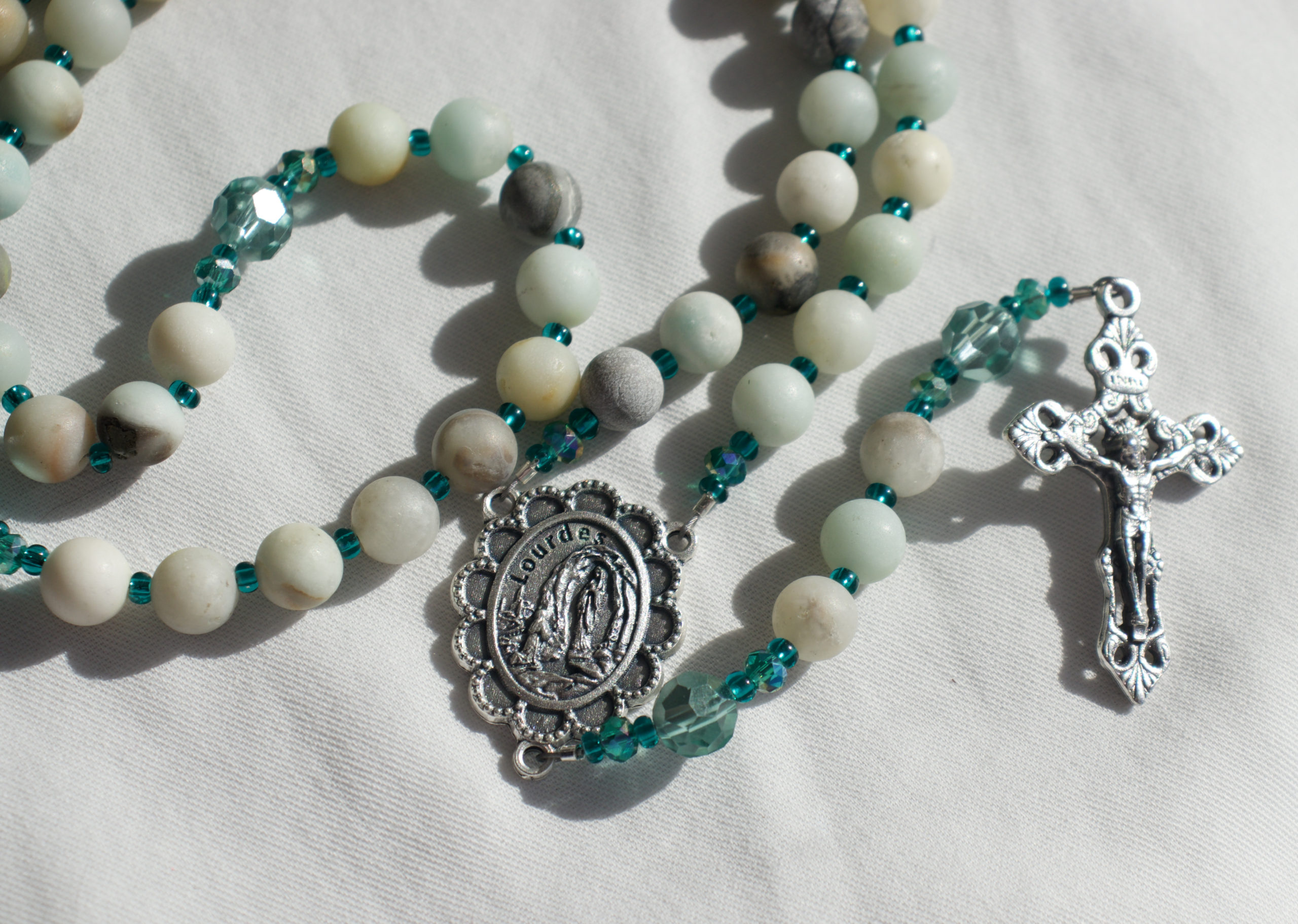 Multicolor Matte Bead Wire Rosary - Image 4