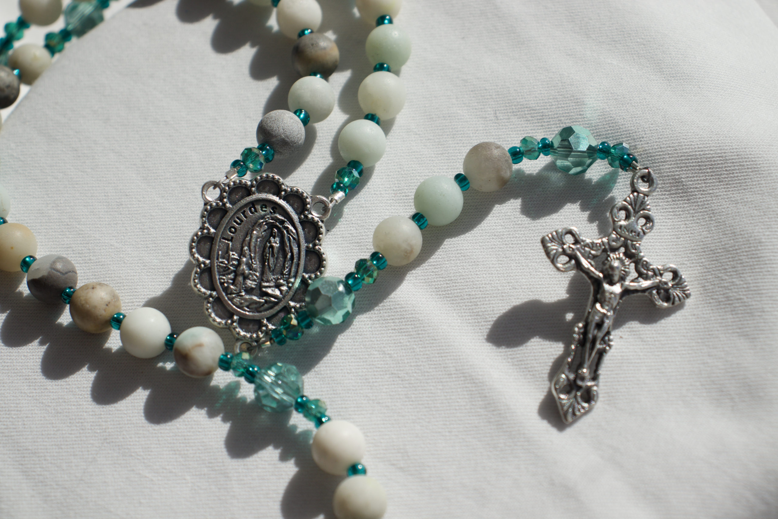 Multicolor Matte Bead Wire Rosary - Image 11