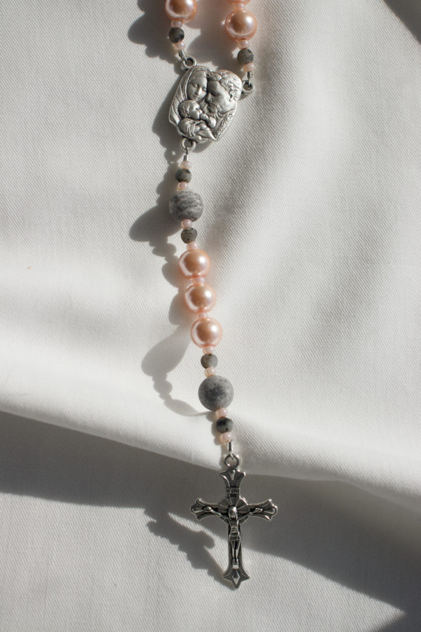 Peach Wire Rosary - Image 4