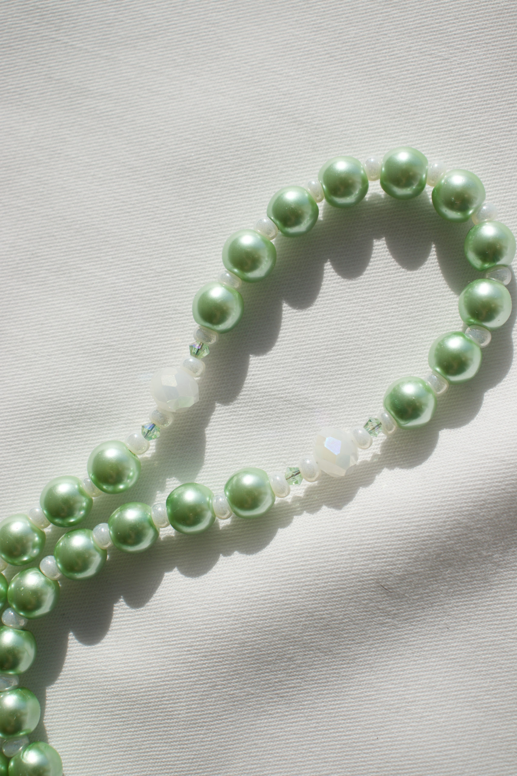 Green Pearl Wire Rosary - Image 5