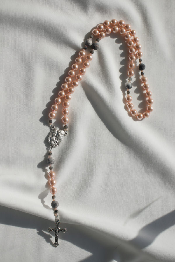 Peach Wire Rosary