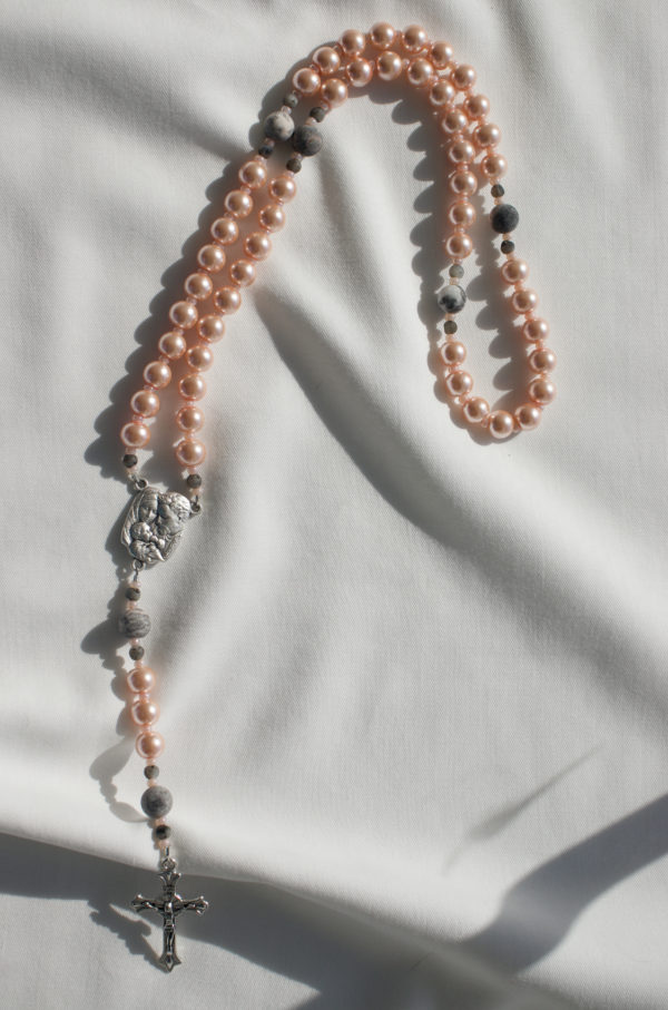 Peach Wire Rosary - Image 3