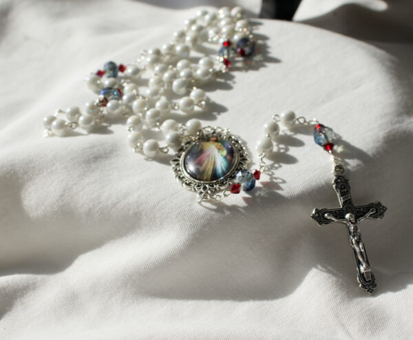 White Bead Rosary - Image 6