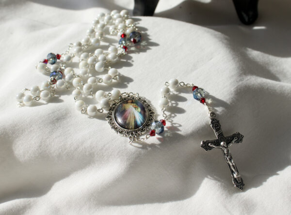 White Bead Rosary - Image 7