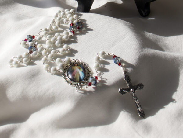 White Bead Rosary - Image 8
