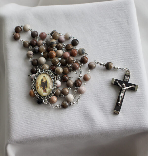 Multicolor Stone Bead Chain Rosary - Image 5