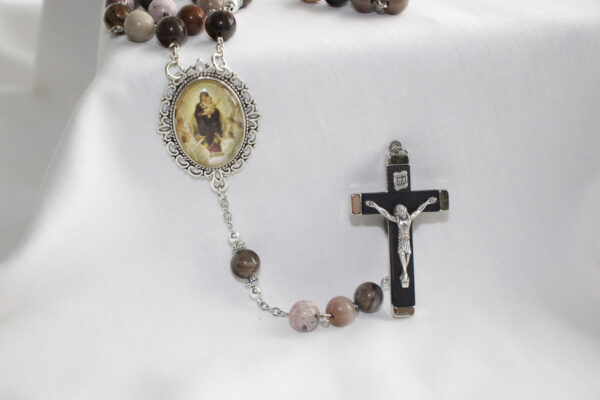 Multicolor Stone Bead Chain Rosary - Image 2