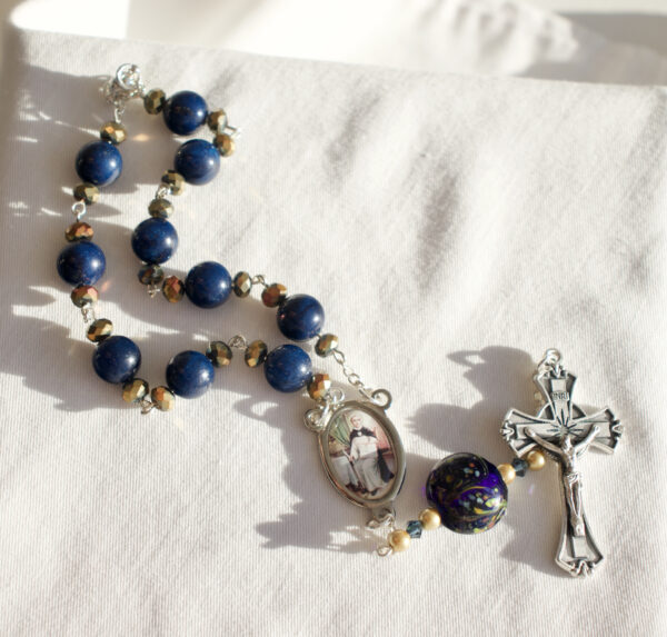 Navy Blue Car Rosary