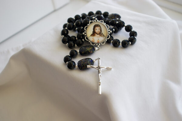 Black Onyx Wire Rosary