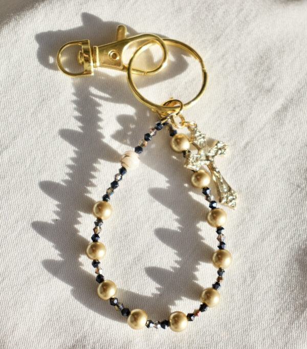 Gold Keychain Wire Rosary